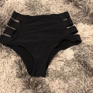 Black H&M high waisted bathing suit bottoms size 4